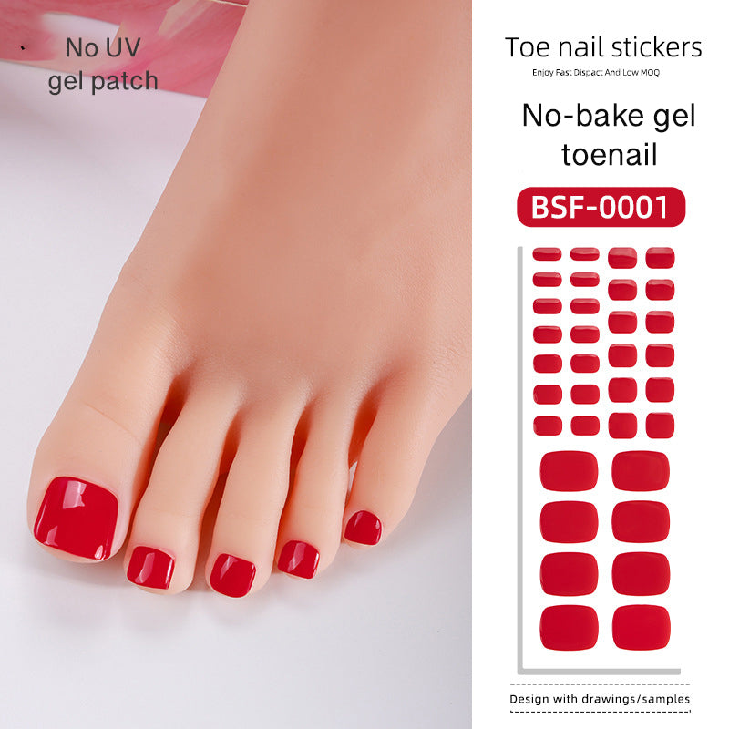 Gel Toe Nail Wrap Stickers Solid Colors
