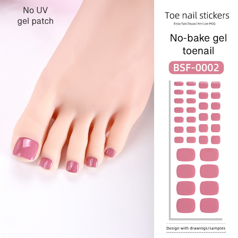Gel Toe Nail Wrap Stickers Solid Colors