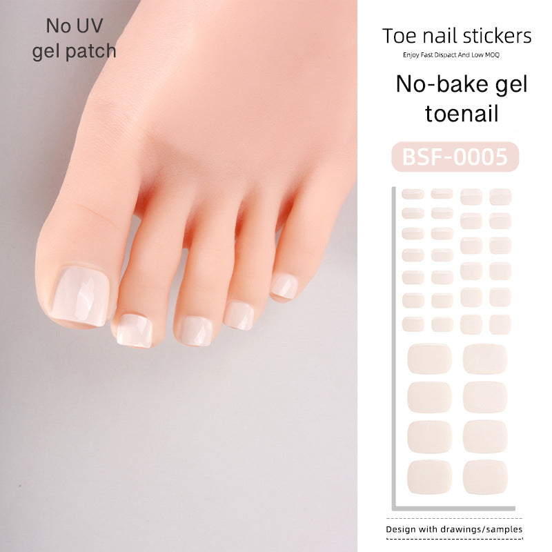 Gel Toe Nail Wrap Stickers Solid Colors