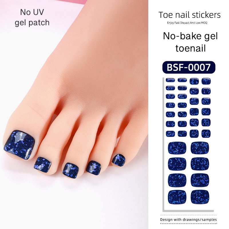 Gel Toe Nail Wrap Stickers Solid Colors