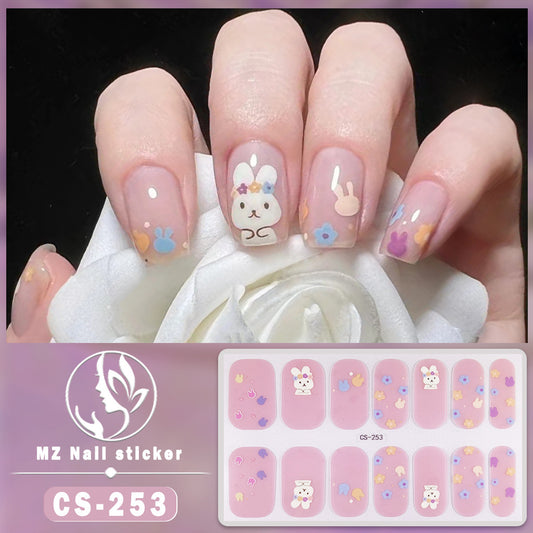 Bunny Nail Art Sticker Wraps