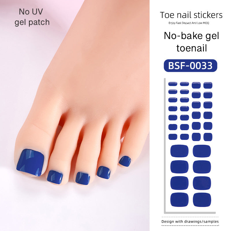 Gel Toe Nail Wrap Stickers Solid Colors