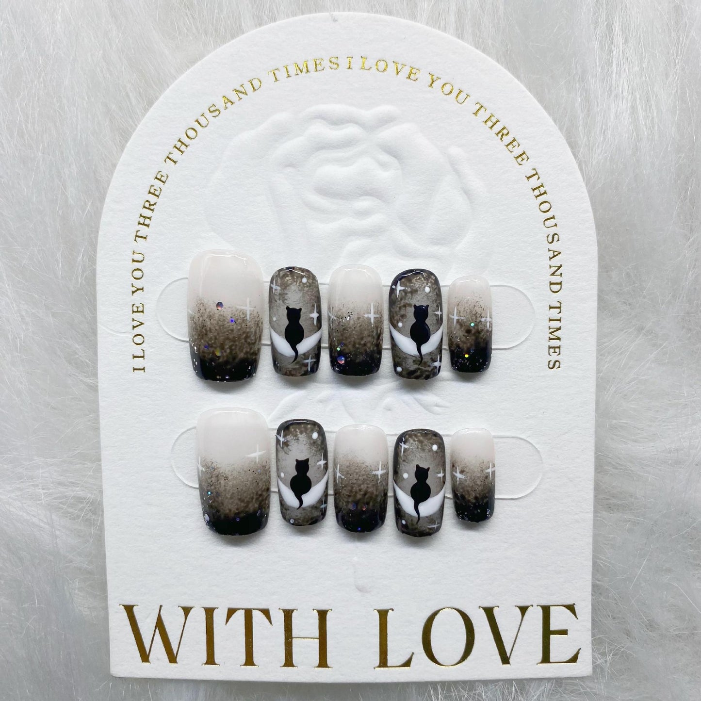 Moon Cat Nails