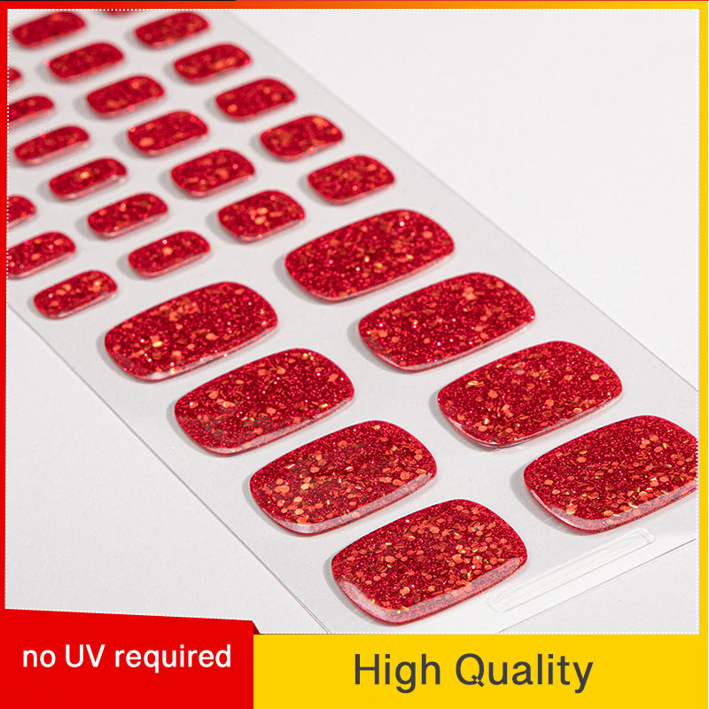 Gel Toe Nail Wrap Stickers Solid Colors