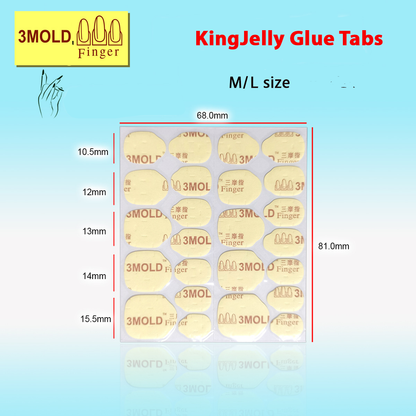 Extra Strength KingJelly Nail Glue Tabs Pack of 5/10 Sheets