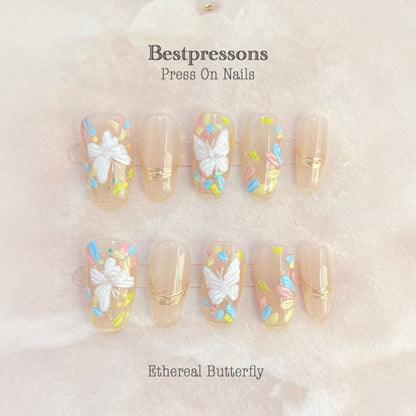 Summer Butterfly Nails